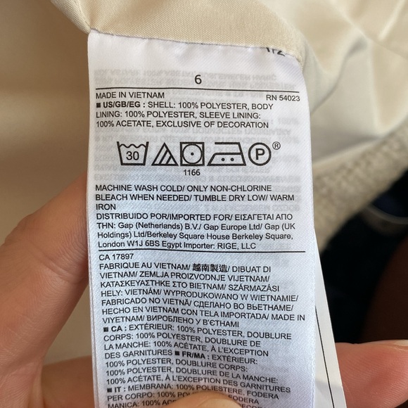 Banana Republic - Asymmetrical Leather Accent Jacket - Vegan - Cream - Picture 7 of 7